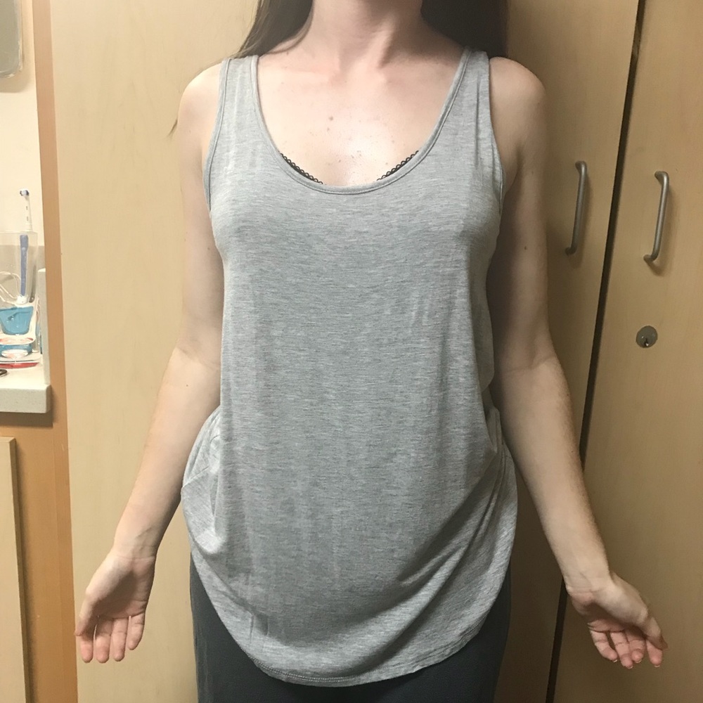Grey oversized tank top